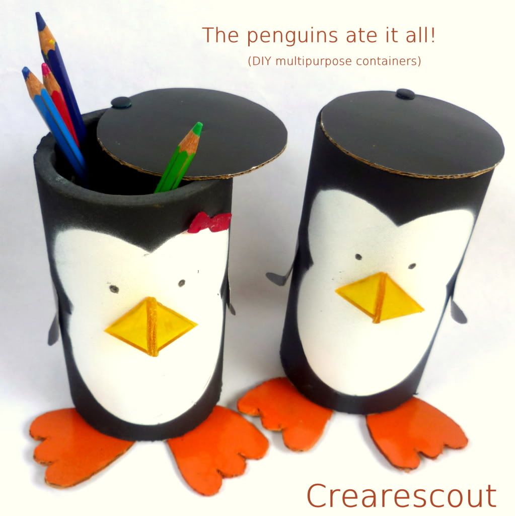 penguin pencil holder diy