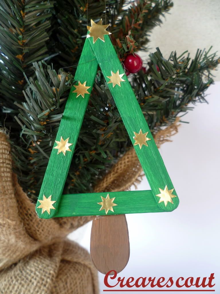 popsicle stick christmas tree
