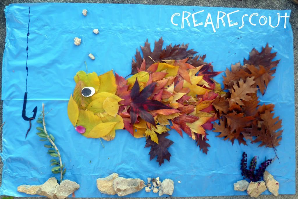 art with fallen leaves