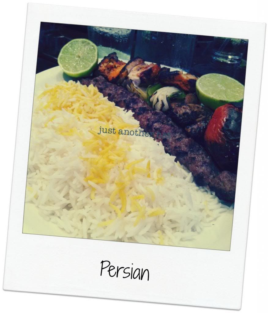 persian food beef koobideh with basmati rice