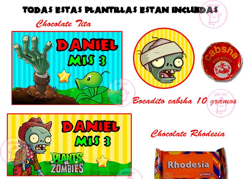 Kit Imprimible Plantas Vs Zombies Candy Bar Golosinas Y Mas 15000 En Mercado Libre 5556