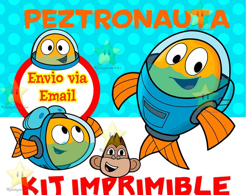 Kit Imprimible Peztronauta Diseñá Tarjetas Cumples Y Mas 1 59.99