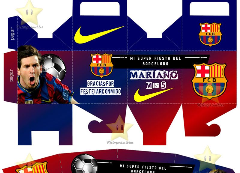 Kit Imprimible Barcelona Messi Diseñá Tarjetas, Cumples – kit imprimibles