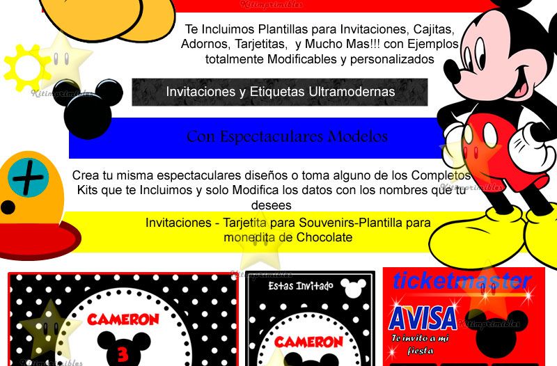 kit imprimible mickey mouse kit imprimible mickey mouse