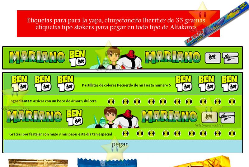 ben 10 golosinas 