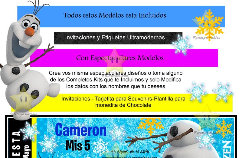 kit imprimible frozen