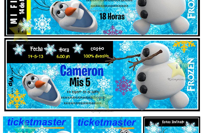 kit imprimible frozen