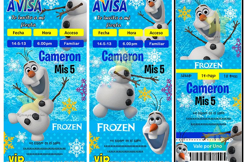 kit imprimible frozen