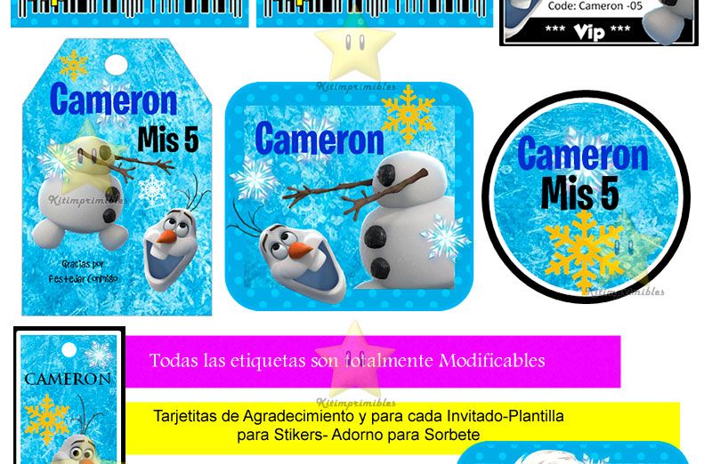 kit imprimible frozen