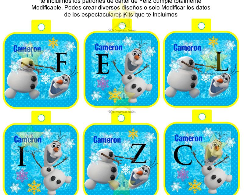 kit imprimible frozen