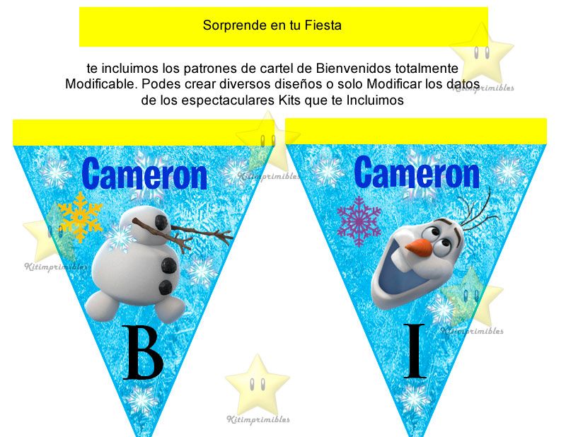 kit imprimible frozen