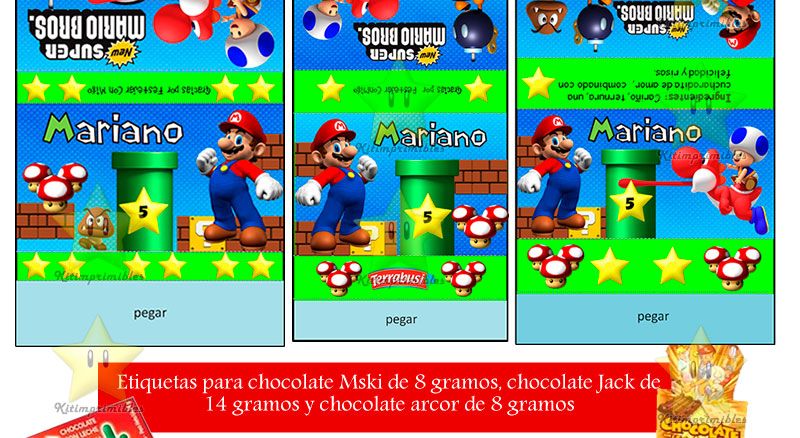 Mario Bross golosinas 