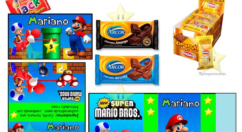 Mario Bross golosinas 