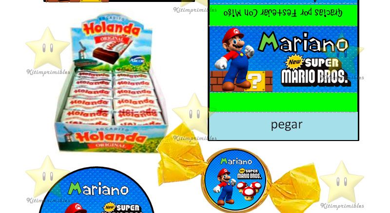 Mario Bross golosinas 