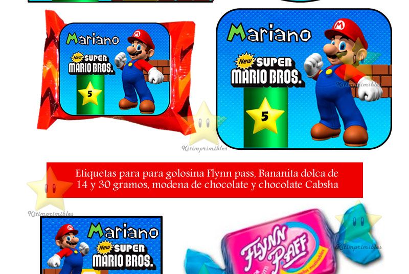 Mario Bross golosinas 