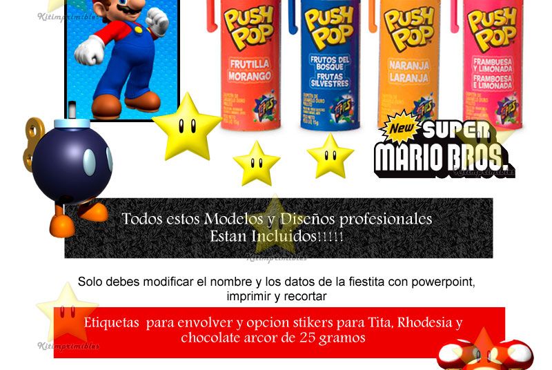 Mario Bross golosinas 