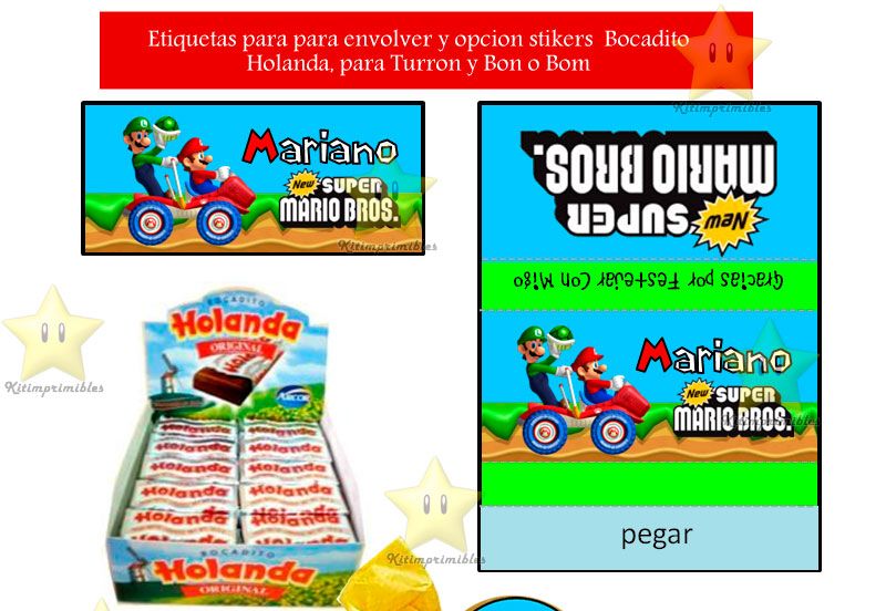 Mario Bross golosinas 