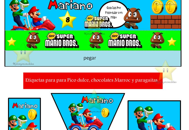 Mario Bross golosinas 