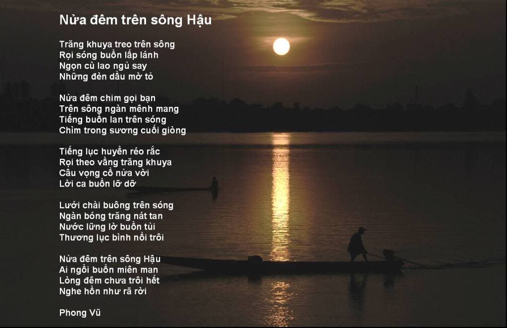 NUA DEM TRÊN SÔNG HÂU