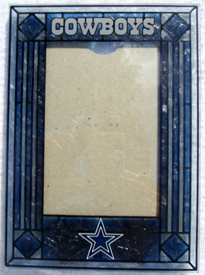 Dallas Cowboys Vertical Art Stained Glass Picture Frame
