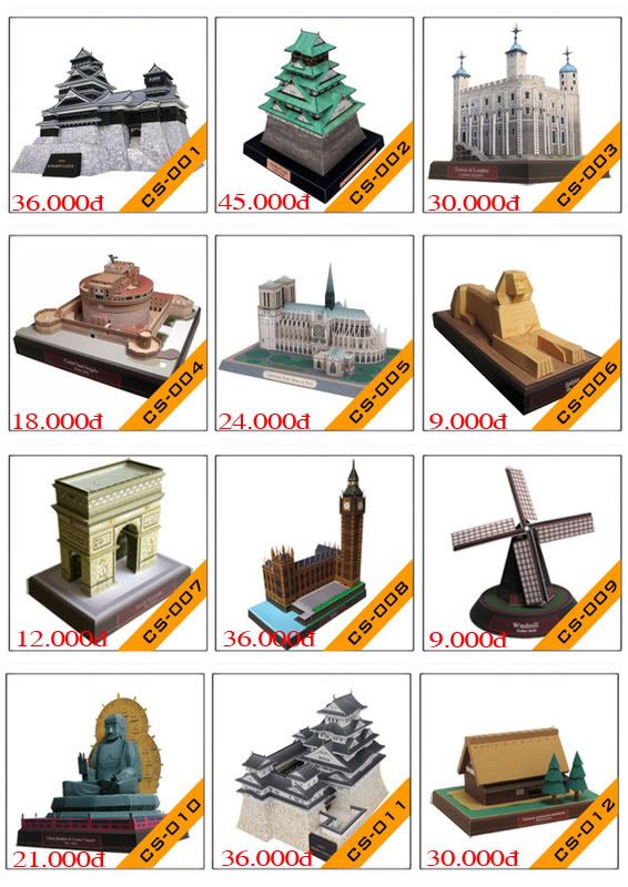 Bán mô hình giấy 3D chưa thành phẩm với 3,000 mẫu. - 1