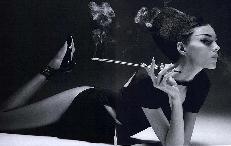 Anja Rubik, little black dress, Fashion model