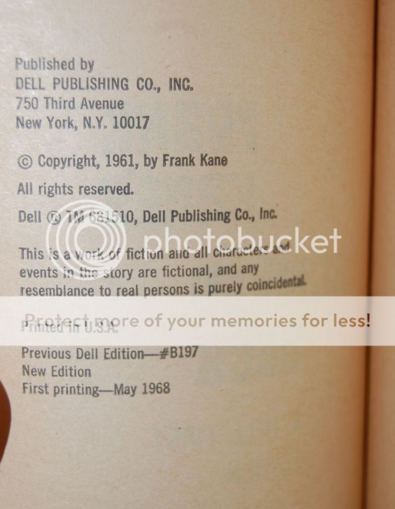 Frank Kane Johnny Liddell Mystery Dell 1st Prints PBO