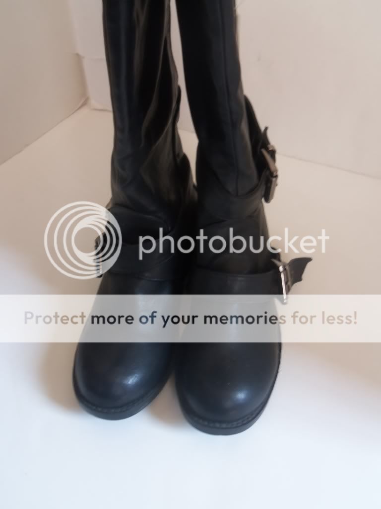 NEW BONGO BLACK HIGH BOOTS WITH BUCKLE DETAILING SIZE 5  