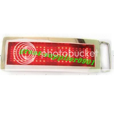 Fashion 7x23 Dot matrix LED text scroll sign display Belt Buckle 