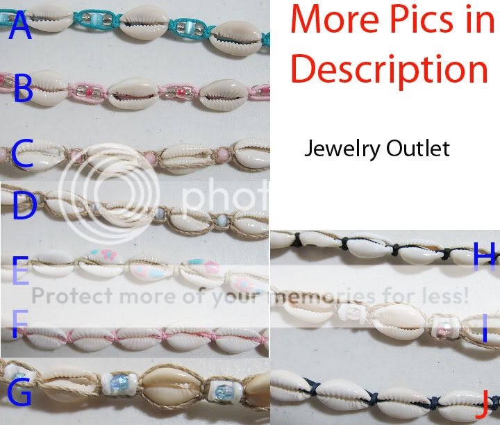 Puka Shell Anklets/Bracelets (11 Designs)  