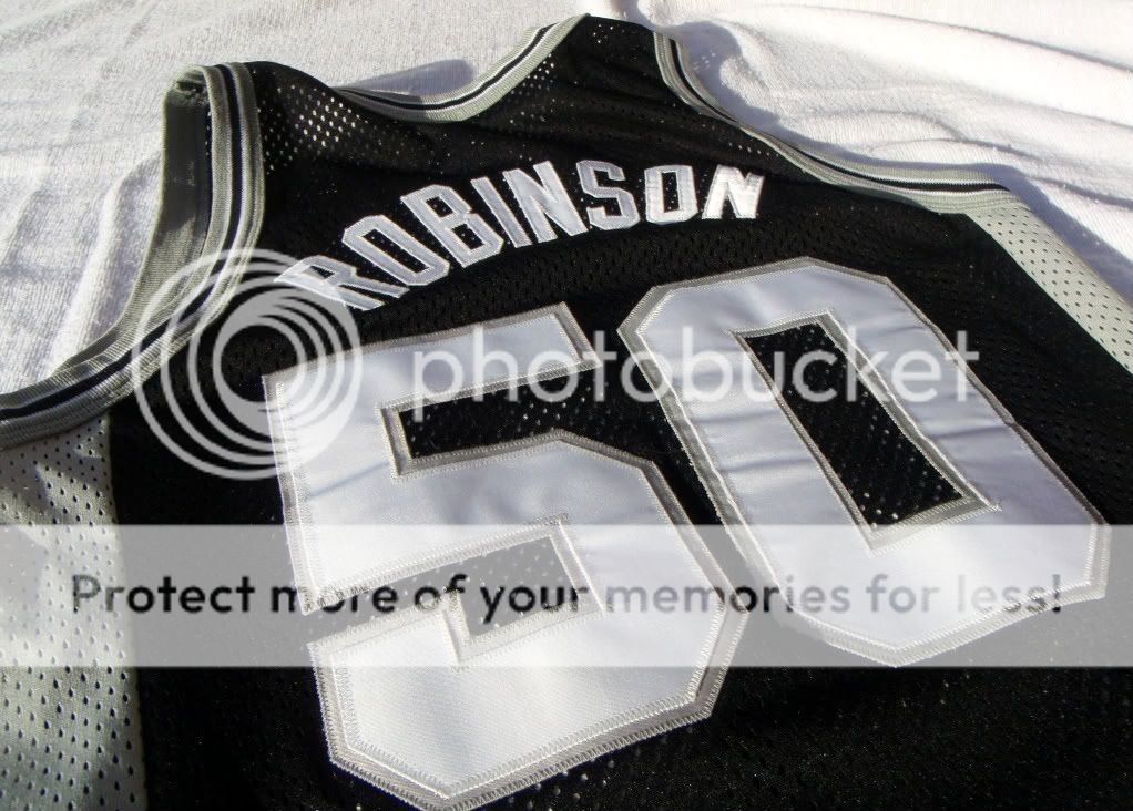   #50 NBA David Robinson Home Black Champion Adult Size 40 Jersey