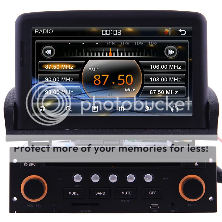 Car GPS Navigation Radio 7 inch 2 DIN DVB T TV DVD Player for 01 10 Peugeot 307