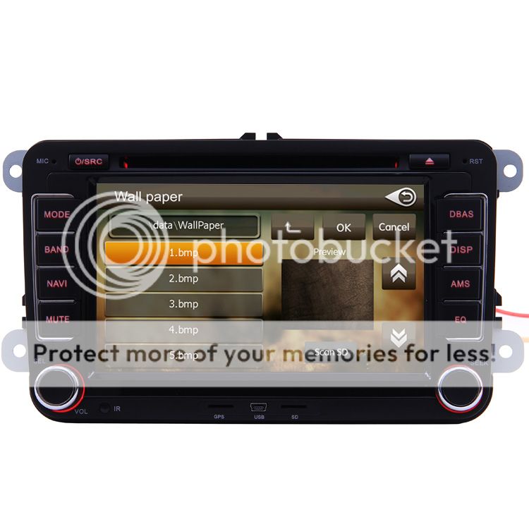 Car GPS Navigation Double DIN TFT TV DVD Player Radio for 2008 2011 VW Passat CC