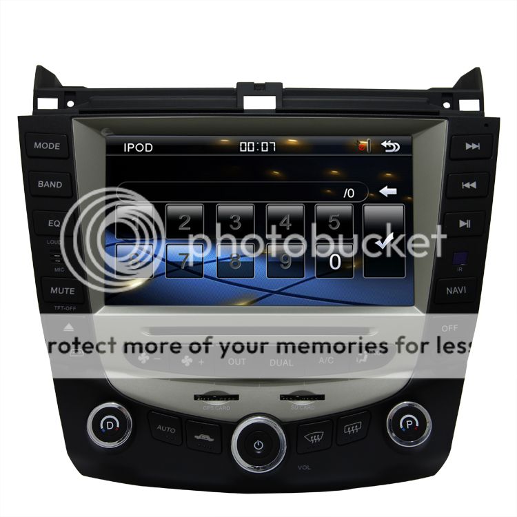 Accord Car GPS Navigation Radio TV Bluetooth USB  DVD Unit Player