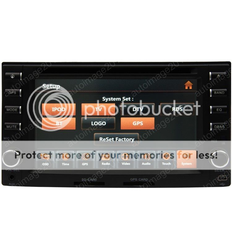 02 09 Kia Sorento Car GPS Navigation Radio TV Bluetooth USB  iPod DVD Player