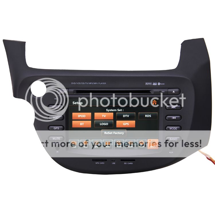 Car GPS Navigation Double DIN TFT 7 inch TV DVD Player Radio for 09 11 Honda Fit