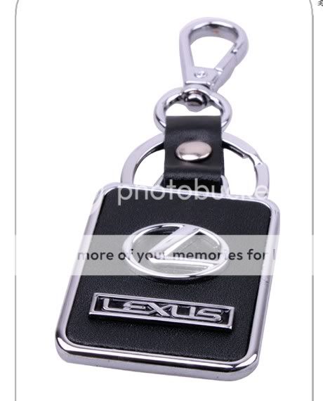 LEXUS Brand car logo METAL Leather keychains New gift key Ring keyfob 