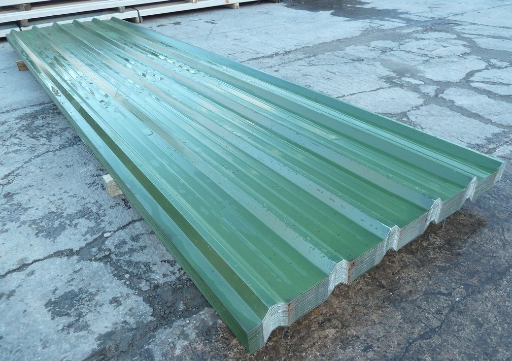 Steel Roofing Sheets Box Profile Juniper Green PVC Coated Metal Roof ...