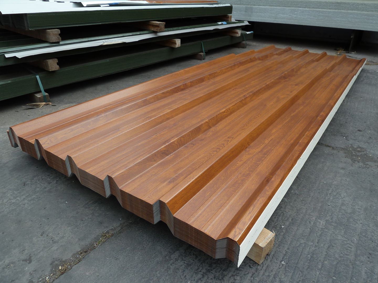 BOX PROFILE WOOD EFFECT FENCE PANELS, WALL CLADDING, ROOFING SHEETS METAL/STEEL eBay