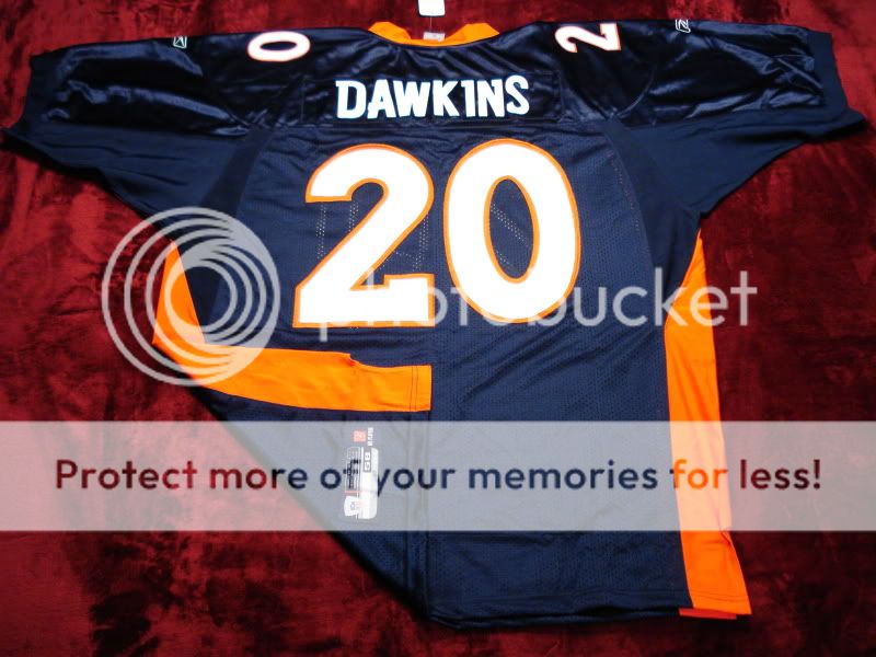 Brian Dawkins #20 Broncos Navy NFL Jersey, Size 58   4XL  